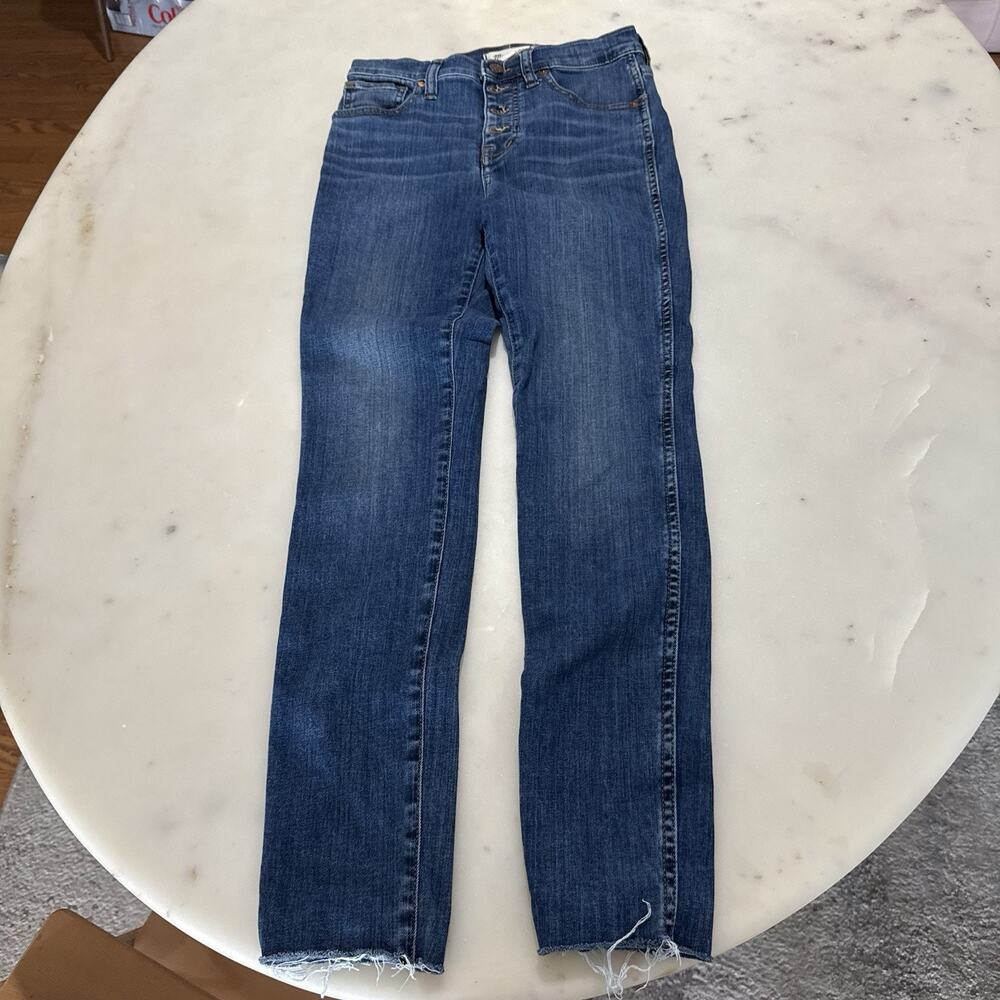 Madewell 10" High Rise Skinny Dark Wash Jeans Size 26 Casual Chic Denim